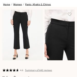 J. Crew Black Boot Cut Flare Pants